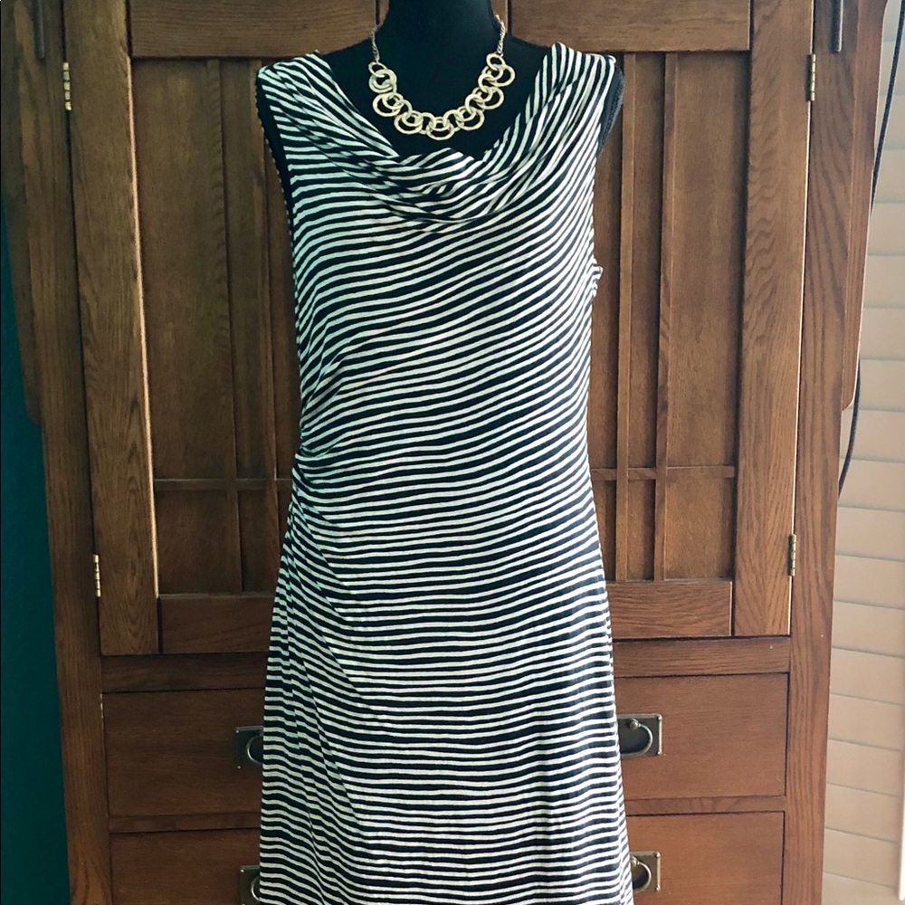 Ann Taylor Loft sleeveless cowl neck dress- size Large